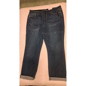 Croft & Barrow Denim Blue Jeans Women's 18 Girlfriend Pull On Stretch NWT